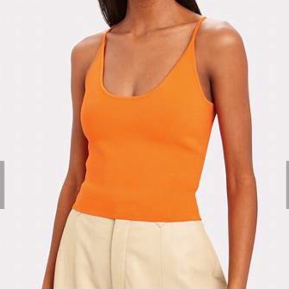 A.L.C. Orange Knit Tank